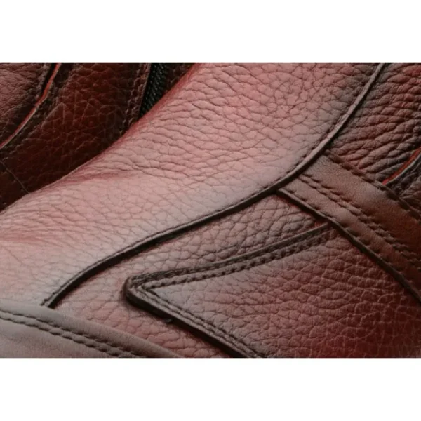 Shop Vinci Leather Shoes Vinci Leather The Montreal Leather Casual Zip-up Ankle Boot (09717 B-3) Burgundy