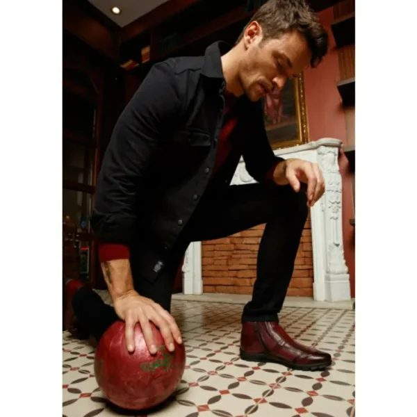Shop Vinci Leather Shoes Vinci Leather The Montreal Leather Casual Zip-up Ankle Boot (09717 B-3) Burgundy