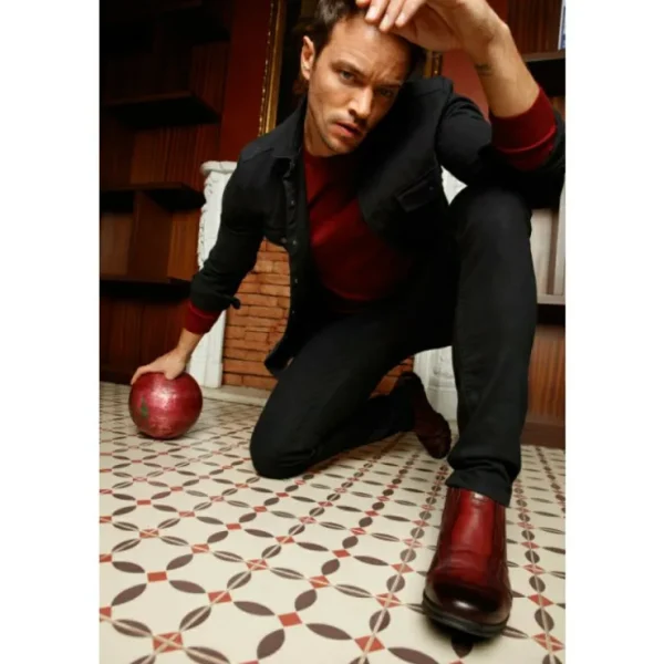 Shop Vinci Leather Shoes Vinci Leather The Montreal Leather Casual Zip-up Ankle Boot (09717 B-3) Burgundy