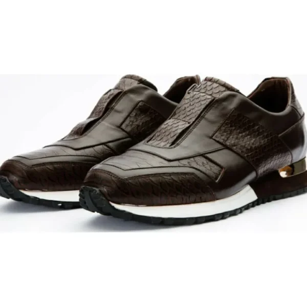 vinci_leather_the_mugla_b_1.webp Best Vinci Leather Shoes Vinci Leather The Mugla Snk Leather Sneaker (D-597X) Brown