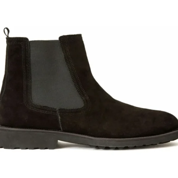 Cheap Vinci Leather Shoes Vinci Leather The Nayrobi Suede Leather Chelsea Casual Boot (12418) Black