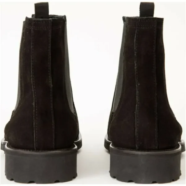 Cheap Vinci Leather Shoes Vinci Leather The Nayrobi Suede Leather Chelsea Casual Boot (12418) Black