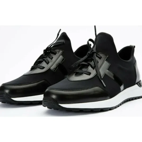 vinci_leather_the_nebresk_1.webp Best Vinci Leather Shoes Vinci Leather The Nebreska Leather Sneaker (D-2156) Black