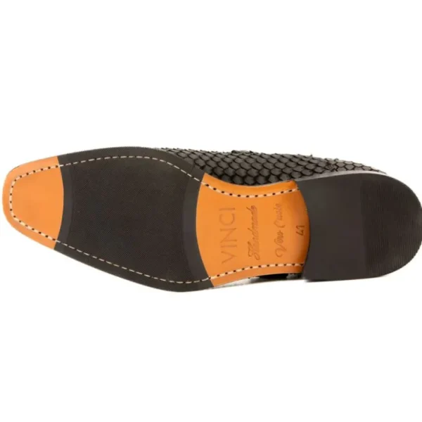 vinci_leather_the_orion_s_3.webp Hot Vinci Leather Shoes Vinci Leather The Orion Snakeskin Double Monk Strap Boot Black