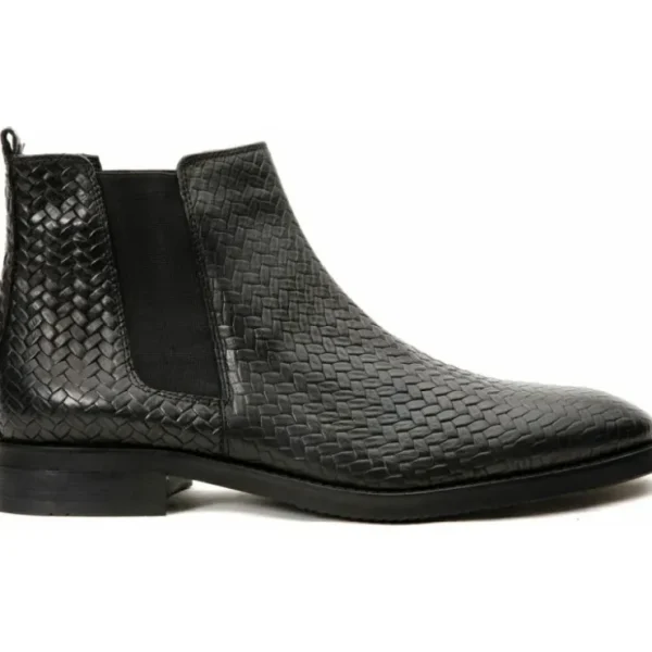 vinci_leather_the_oslo_bl_0.webp Clearance Vinci Leather Shoes Vinci Leather The Oslo Leather Chelsea Boot (14137 S-5) Black