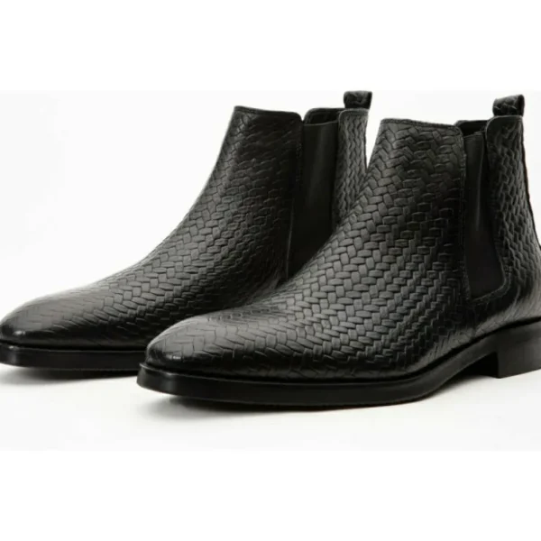 vinci_leather_the_oslo_bl_1.webp Clearance Vinci Leather Shoes Vinci Leather The Oslo Leather Chelsea Boot (14137 S-5) Black