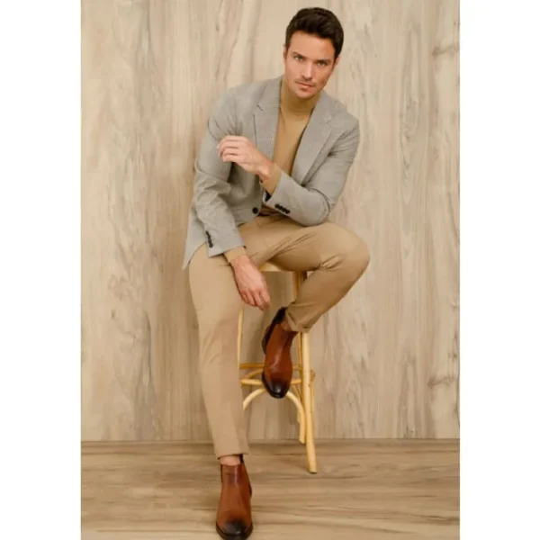 vinci_leather_the_oslo_br_6.webp Clearance Vinci Leather Shoes Vinci Leather The Oslo Leather Chelsea Boot (14137 T-5) Brown