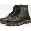 Best Sale Vinci Leather Shoes Vinci Leather The Ottova Leather Lace-up Sneaker Boot With A Zipper (14022) Black