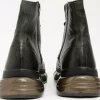 Clearance Vinci Leather Shoes Vinci Leather The Ottova Leather Lace-up Sneaker Boot With A Zipper (14022) Green