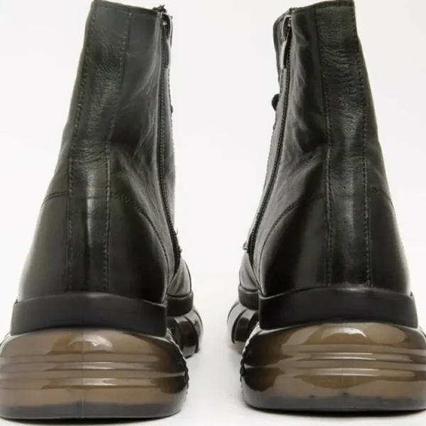 vinci_leather_the_ottova__2-1.webp Clearance Vinci Leather Shoes Vinci Leather The Ottova Leather Lace-up Sneaker Boot With A Zipper (14022) Green