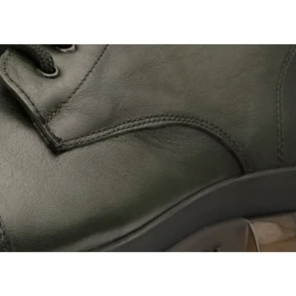 vinci_leather_the_ottova__3-1.webp Clearance Vinci Leather Shoes Vinci Leather The Ottova Leather Lace-up Sneaker Boot With A Zipper (14022) Green