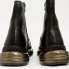 Best Sale Vinci Leather Shoes Vinci Leather The Ottova Leather Lace-up Sneaker Boot With A Zipper (14022) Black
