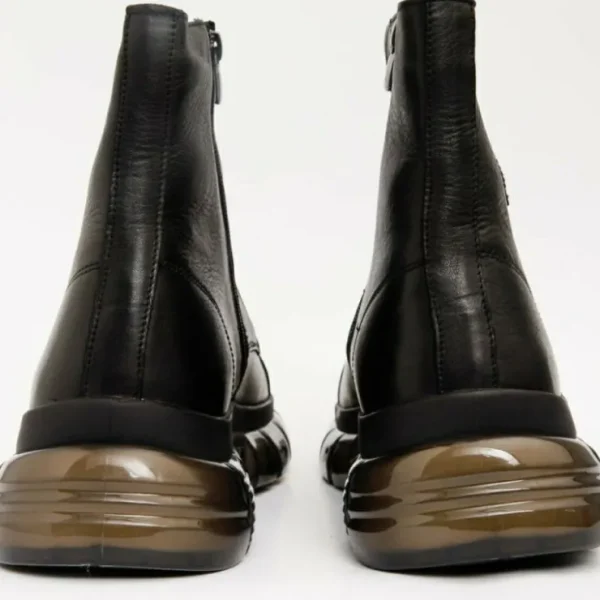 vinci_leather_the_ottova__3.webp Best Sale Vinci Leather Shoes Vinci Leather The Ottova Leather Lace-up Sneaker Boot With A Zipper (14022) Black