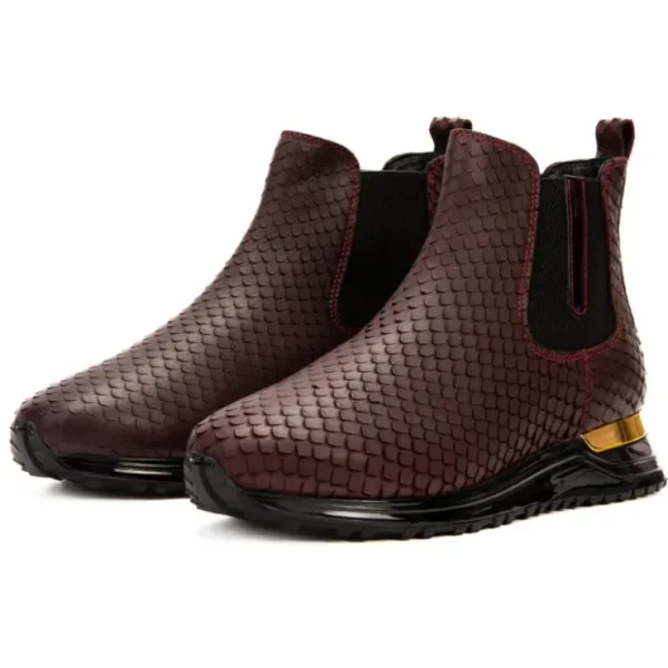 vinci_leather_the_panther_2.webp Hot Vinci Leather Shoes Vinci Leather The Panther Leather Chelsea Boot Burgundy