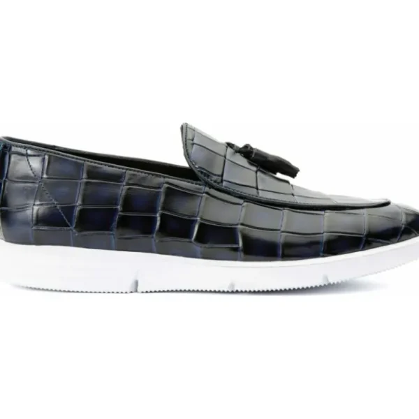 vinci_leather_the_parga_n_0.webp Fashion Vinci Leather Shoes Vinci Leather The Parga Leather Tassel Casual Loafer (15285) Navy