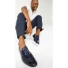Fashion Vinci Leather Shoes Vinci Leather The Parga Leather Tassel Casual Loafer (15285) Navy