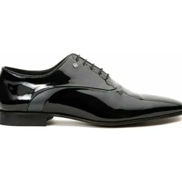 vinci_leather_the_paris_b_0.webp Shop Vinci Leather Shoes Vinci Leather The Paris Patent Plain Toe Oxford Shoe (10290) Black