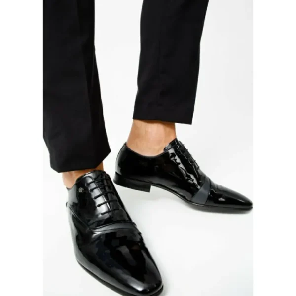 vinci_leather_the_paris_b_1.webp Shop Vinci Leather Shoes Vinci Leather The Paris Patent Plain Toe Oxford Shoe (10290) Black