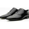 Shop Vinci Leather Shoes Vinci Leather The Paris Patent Plain Toe Oxford Shoe (10290) Black