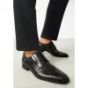 Cheap Vinci Leather Shoes Vinci Leather The Porto Alegre Leather Derby Shoe (10769) Black