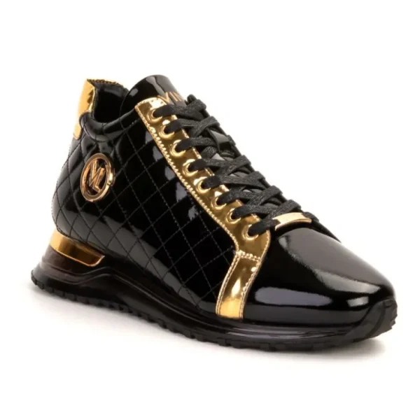 vinci_leather_the_prestig_1.webp Outlet Vinci Leather Shoes Vinci Leather The Prestige Limited Edition High-Top Sneaker Black & Gold