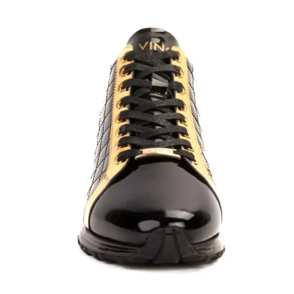 vinci_leather_the_prestig_2.webp Outlet Vinci Leather Shoes Vinci Leather The Prestige Limited Edition High-Top Sneaker Black & Gold