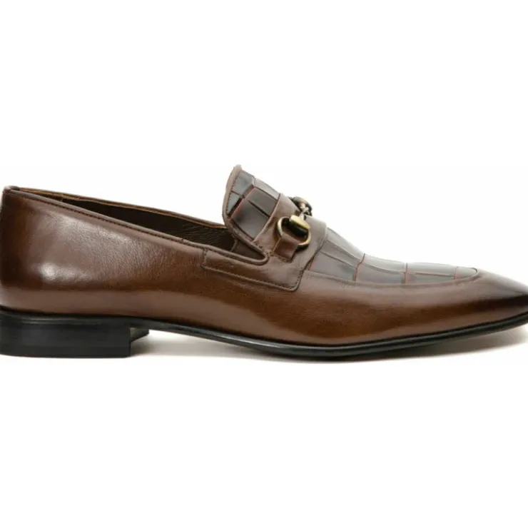 New Vinci Leather Shoes Vinci Leather The Pusan Leather Bit Loafer Shoe (10721) Brown