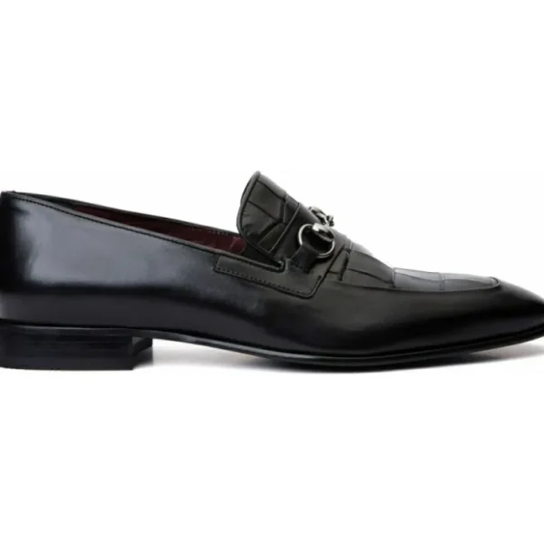 vinci_leather_the_pusan_b_0.webp Clearance Vinci Leather Shoes Vinci Leather The Pusan Leather Bit Loafer Shoe (10721) Black