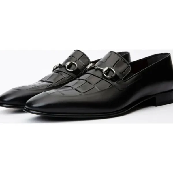 vinci_leather_the_pusan_b_1.webp Clearance Vinci Leather Shoes Vinci Leather The Pusan Leather Bit Loafer Shoe (10721) Black