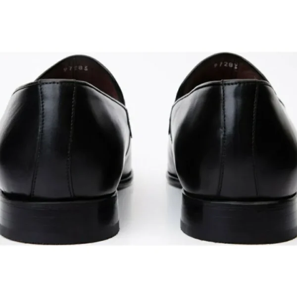 vinci_leather_the_pusan_b_3.webp Clearance Vinci Leather Shoes Vinci Leather The Pusan Leather Bit Loafer Shoe (10721) Black
