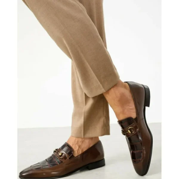 vinci_leather_the_pusan_b_6.webp New Vinci Leather Shoes Vinci Leather The Pusan Leather Bit Loafer Shoe (10721) Brown