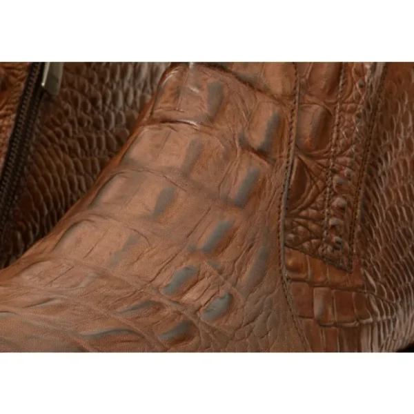 Best Vinci Leather Shoes Vinci Leather The Randor Leather Side-zip Dress Ankle Boot (D-912) Brown