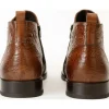 Best Vinci Leather Shoes Vinci Leather The Randor Leather Side-zip Dress Ankle Boot (D-912) Brown