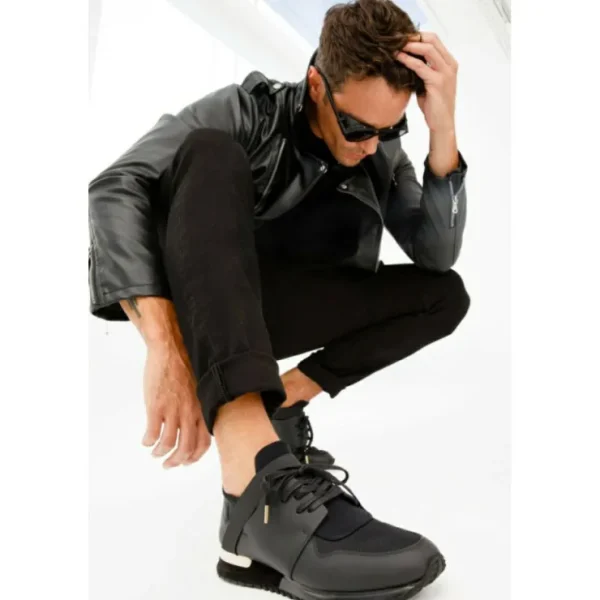 vinci_leather_the_reno_bl_13.webp Flash Sale Vinci Leather Shoes Vinci Leather The Reno Leather Sneaker (D-530) Black