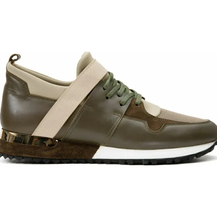 Outlet Vinci Leather Shoes Vinci Leather The Reno Leather Sneaker (D-582) Green