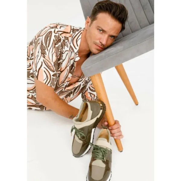 vinci_leather_the_reno_gr_6.webp Outlet Vinci Leather Shoes Vinci Leather The Reno Leather Sneaker (D-582) Green