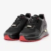 Shop Vinci Leather Shoes Vinci Leather The Rialto Patent Leather Sneaker Black / Red