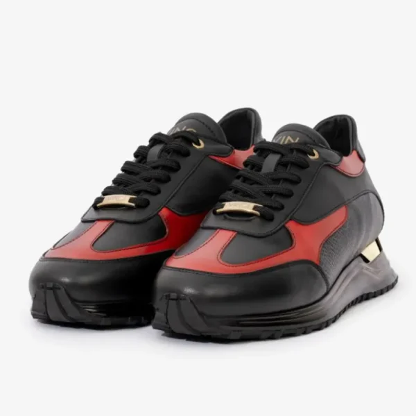 vinci_leather_the_rialto__1.webp Cheap Vinci Leather Shoes Vinci Leather The Rialto Leather Sneaker Black / Red