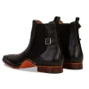 Online Vinci Leather Shoes Vinci Leather The Rolls Woven Double Monk Strap Boot Black