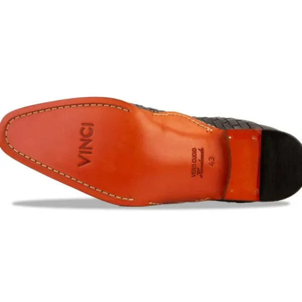 vinci_leather_the_rolls_w_4-1.webp Online Vinci Leather Shoes Vinci Leather The Rolls Woven Double Monk Strap Boot Black