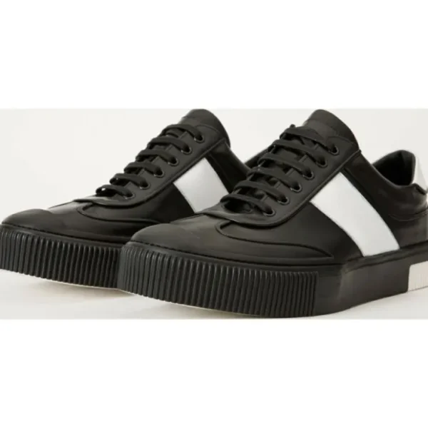 Clearance Vinci Leather Shoes Vinci Leather The Rom Leather Sneaker (D-2168) Black