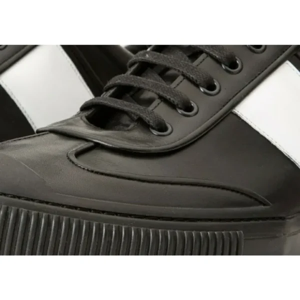 Clearance Vinci Leather Shoes Vinci Leather The Rom Leather Sneaker (D-2168) Black