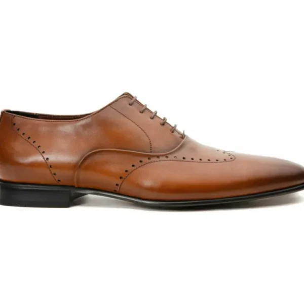 vinci_leather_the_roma_br_0.webp Best Vinci Leather Shoes Vinci Leather The Roma Leather Wingtip Oxford Shoe (10724) Brown