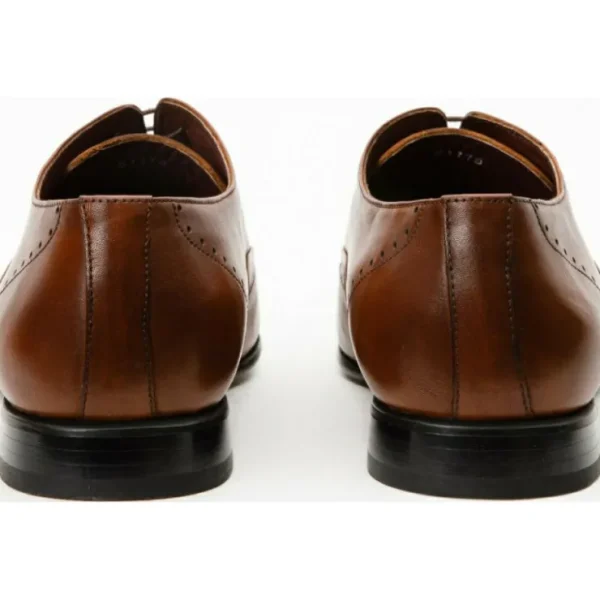 vinci_leather_the_roma_br_4.webp Best Vinci Leather Shoes Vinci Leather The Roma Leather Wingtip Oxford Shoe (10724) Brown