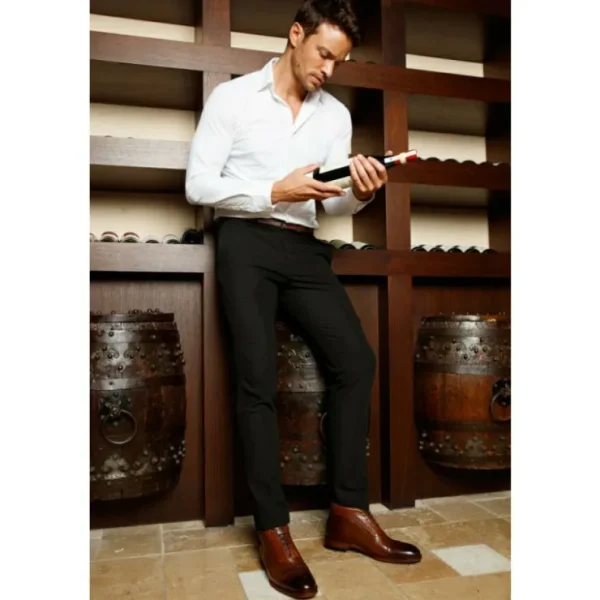 vinci_leather_the_rome_br_5.webp Outlet Vinci Leather Shoes Vinci Leather The Rome Leather Oxford Cap-toe Boot (X-4023) Brown