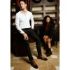 Outlet Vinci Leather Shoes Vinci Leather The Rome Leather Oxford Cap-toe Boot (X-4023) Brown