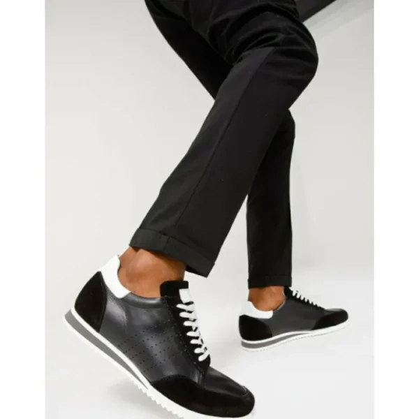 vinci_leather_the_rotello_1.webp Hot Vinci Leather Shoes Vinci Leather The Black Leather Sneaker (11108) Rotello