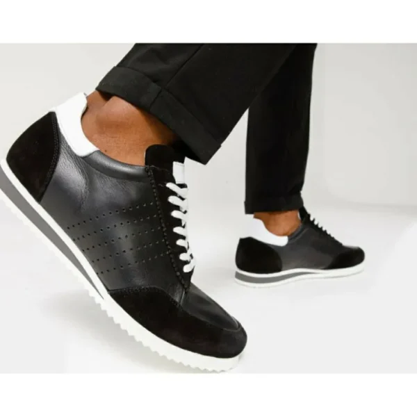 vinci_leather_the_rotello_2.webp Hot Vinci Leather Shoes Vinci Leather The Black Leather Sneaker (11108) Rotello