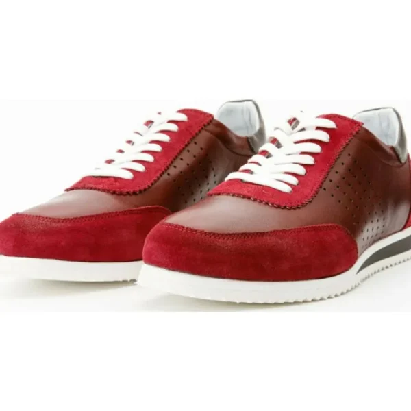 vinci_leather_the_rotello_3-1.webp Best Vinci Leather Shoes Vinci Leather The Burgundy Leather Sneaker (11108) Rotello