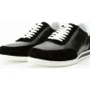 Hot Vinci Leather Shoes Vinci Leather The Black Leather Sneaker (11108) Rotello